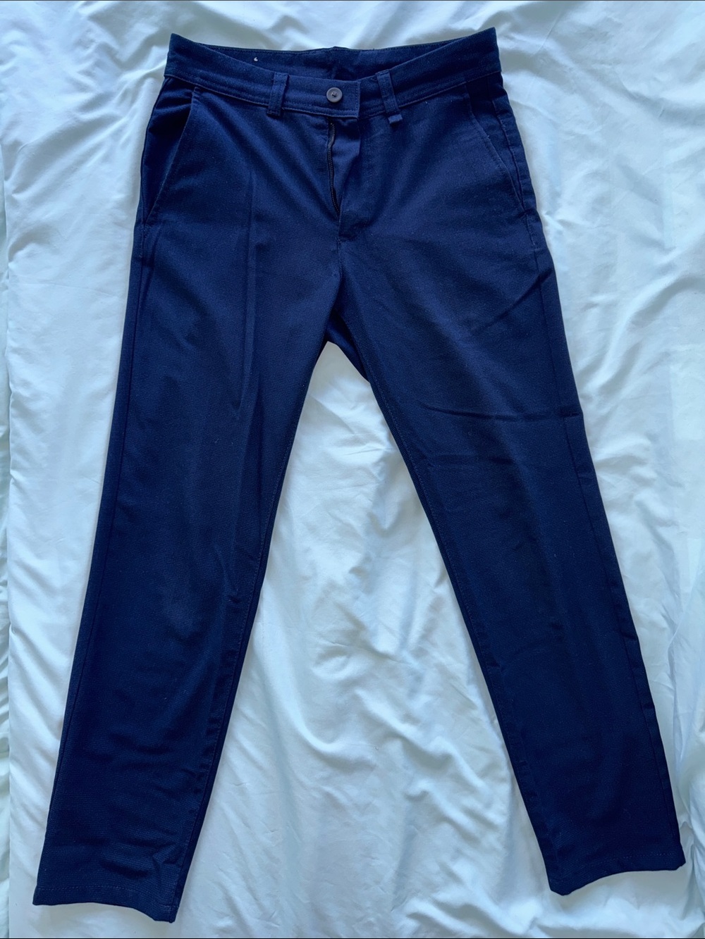 Zara Men's Dark Blue Tailored Dress Pants